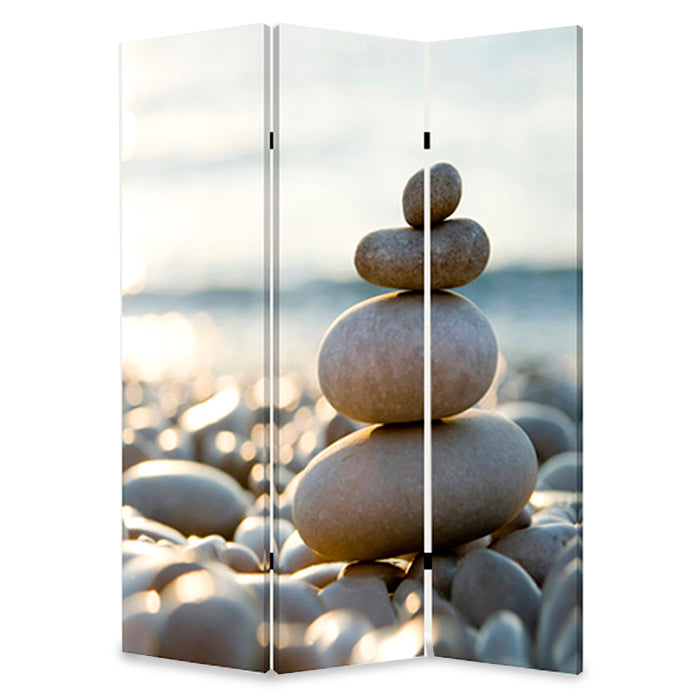 48" X 72" Multi Color Wood Canvas Spa  Screen