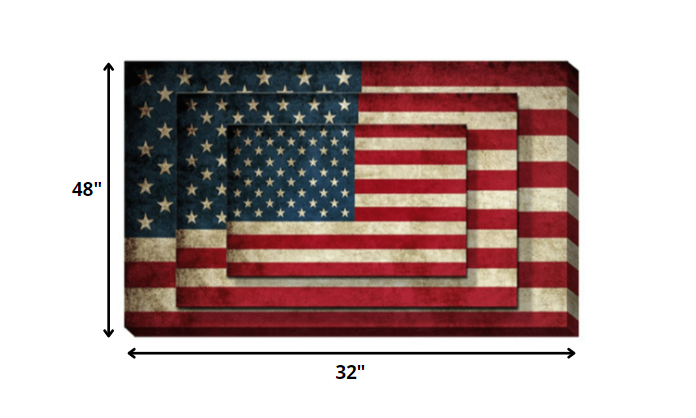 America Flag Unframed Print Wall Art