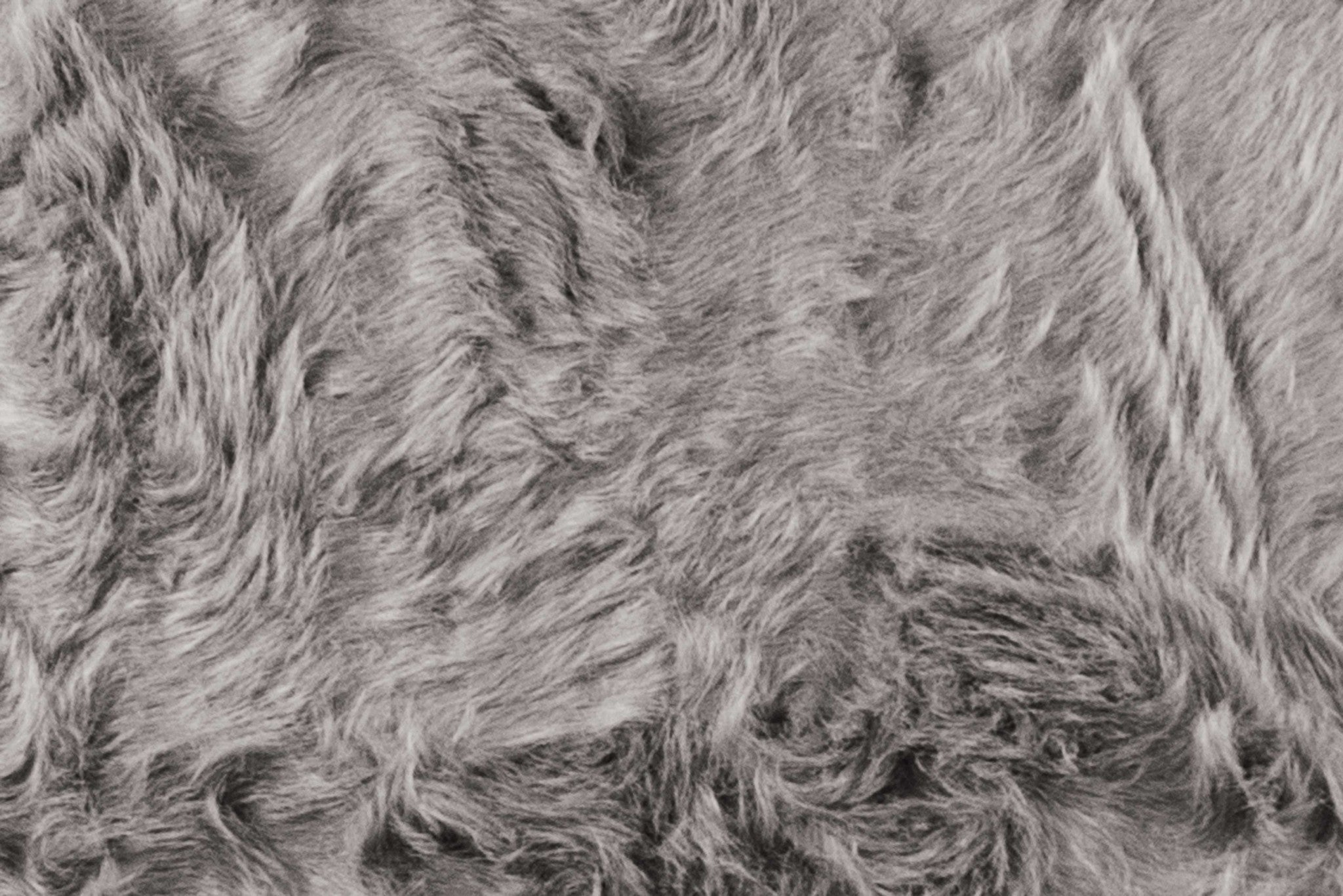 2" X 6" Gray Sheepskin Double - Area Rug