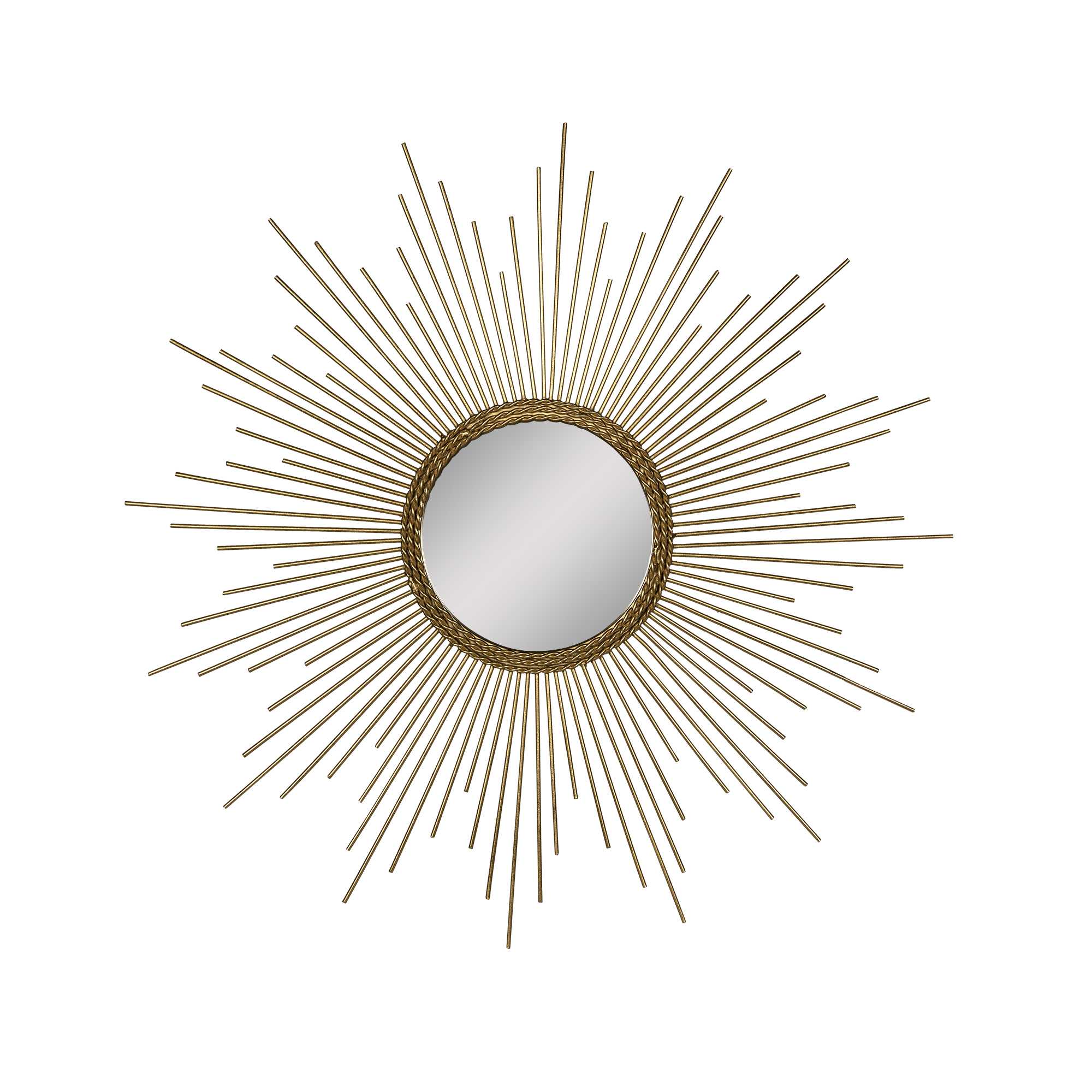 26" Gold Sunburst Metal Frame Accent Mirror