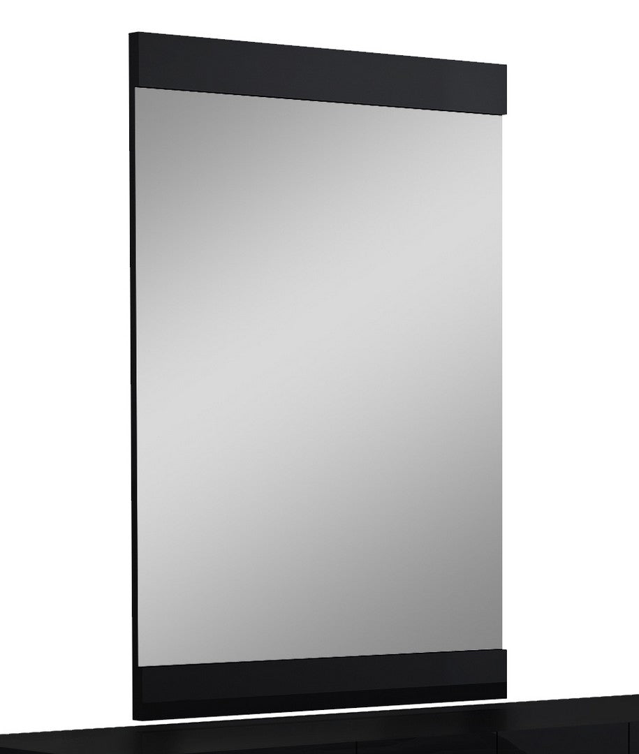 45" Black Framed Accent Mirror