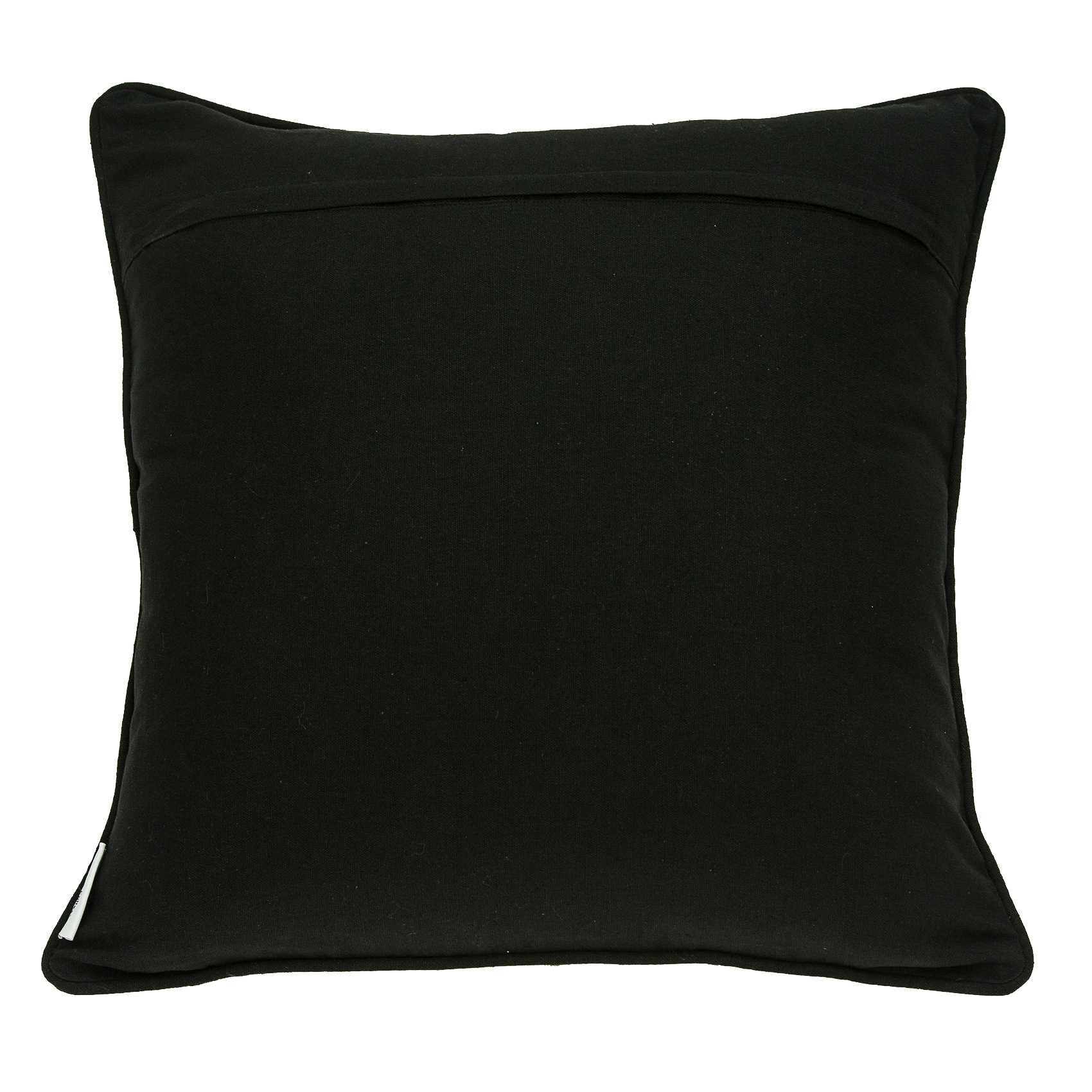 20" X 7" X 20" Transitional Black And White Pillow Cover With Poly Insert