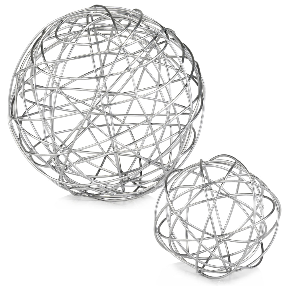 7" X 7" X 7" Silver Large Wire Sphere