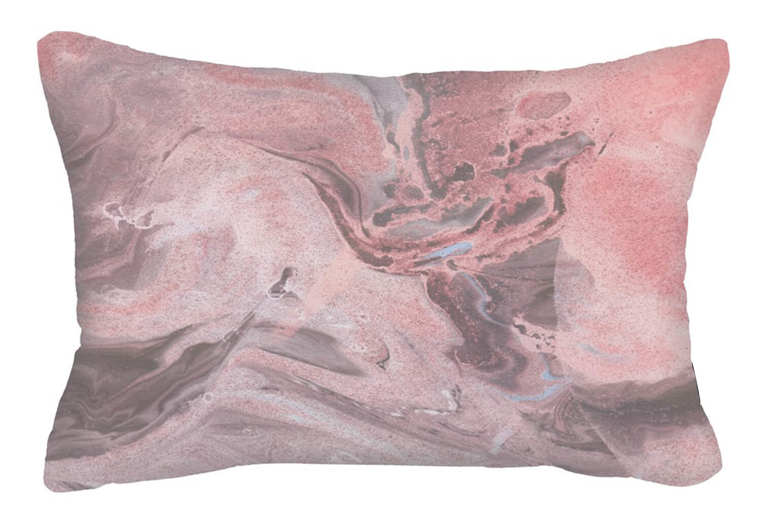 Pink Marble Decorative Lumbar Throw Pillow Cover