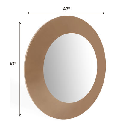 Gold Round Accent Mirror