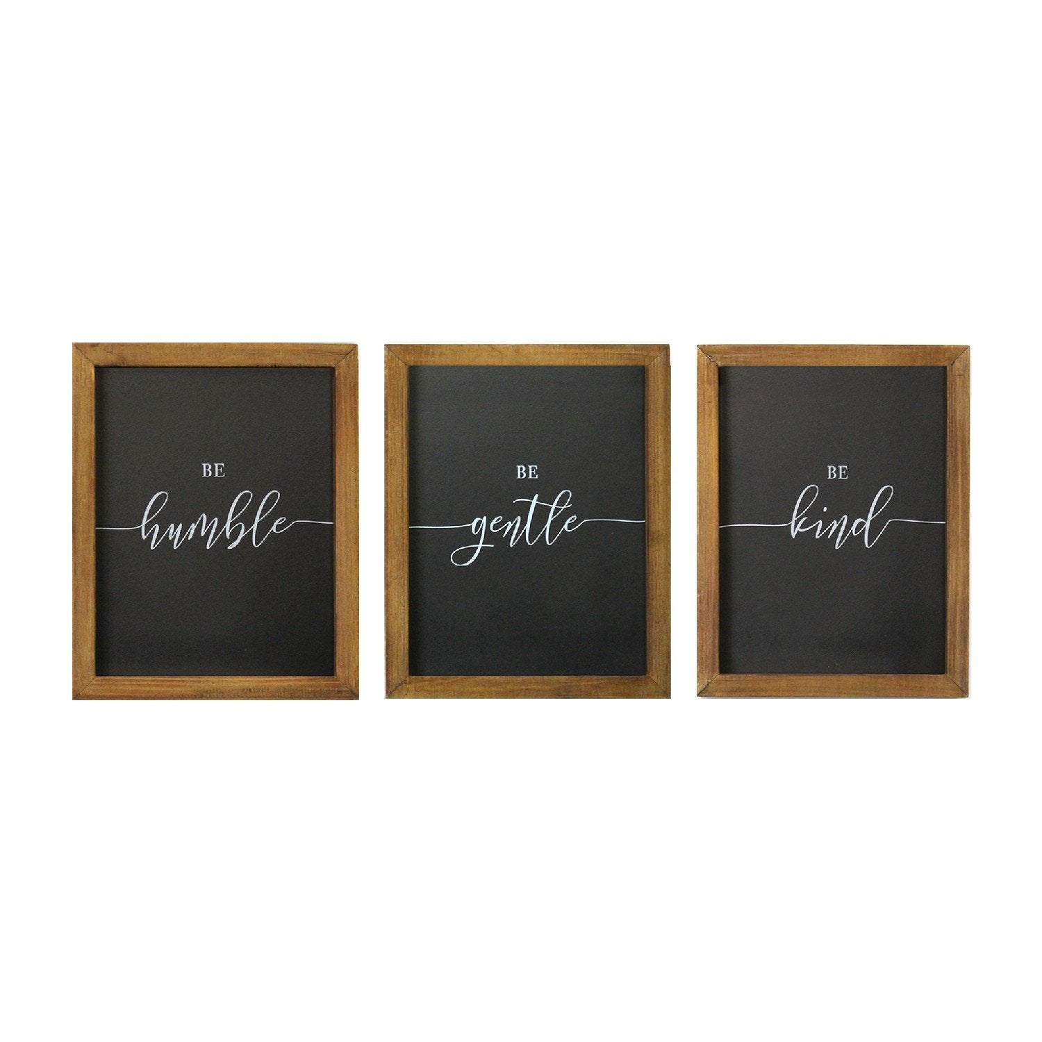 Be Kind Be Gentle Be Humble Set Of 3 Wall Art