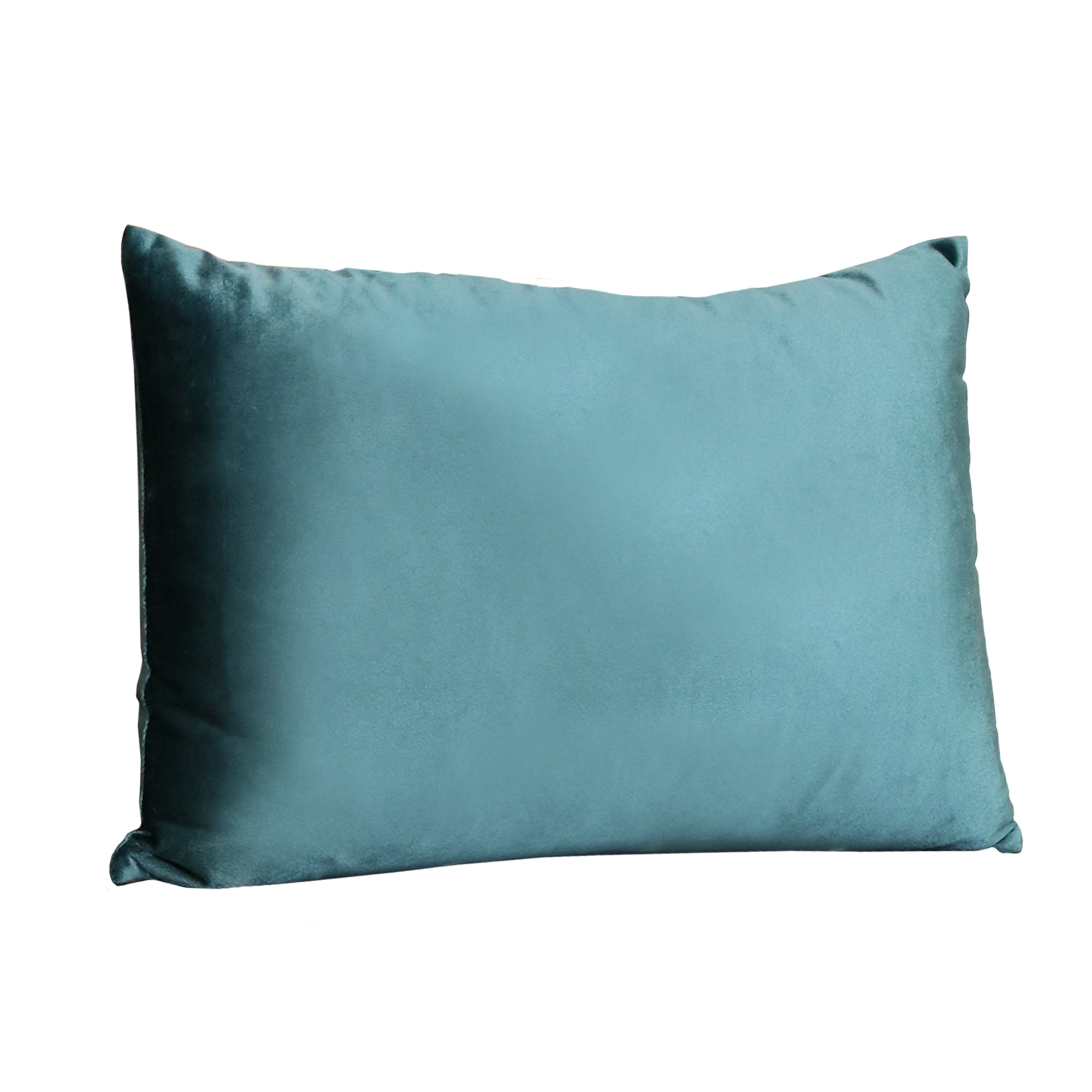 14" X 20" Teal Velvet Throw Pillow