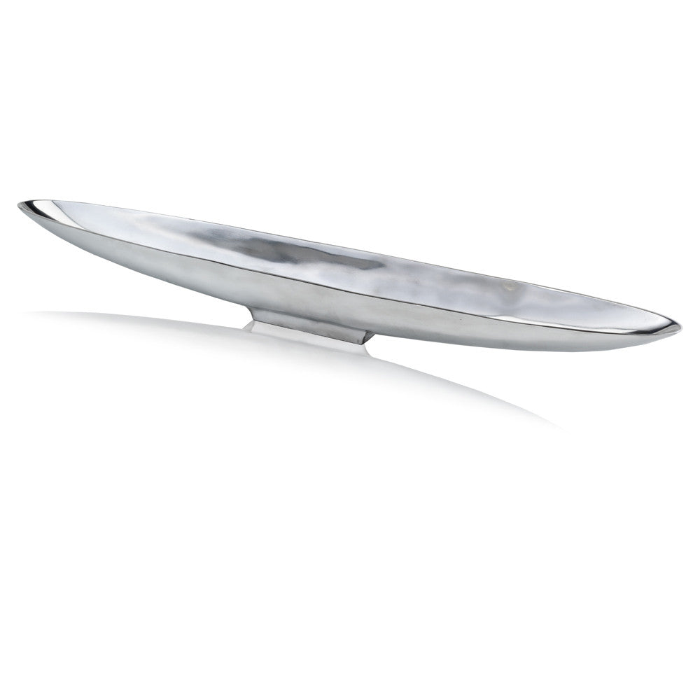 47" Contempo Shiny Silver Extra Large Long Boat Tray