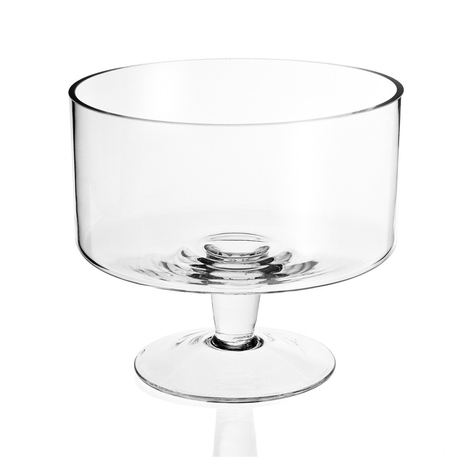 9 Mouth Blown Trifle Glass Bowl