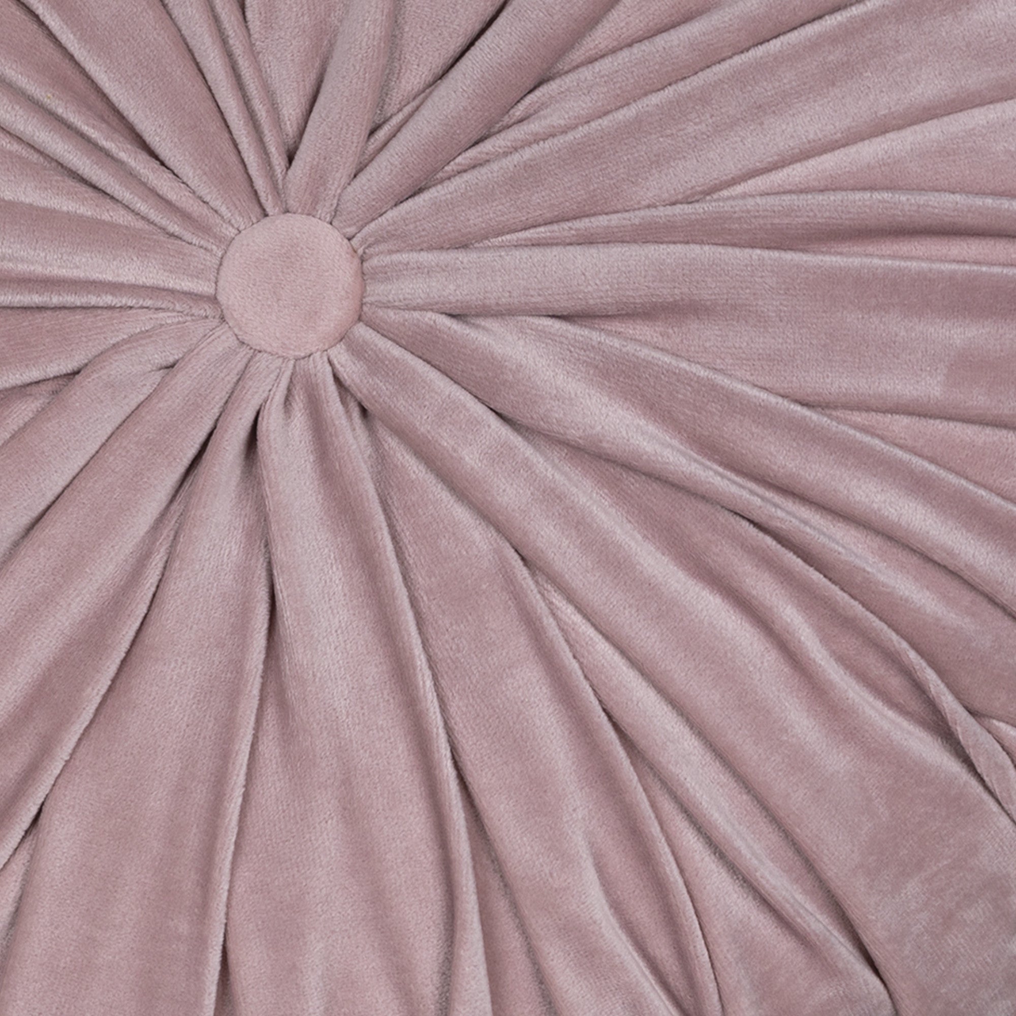 15" X 15" Light Pink Round Velvet Throw Pillow