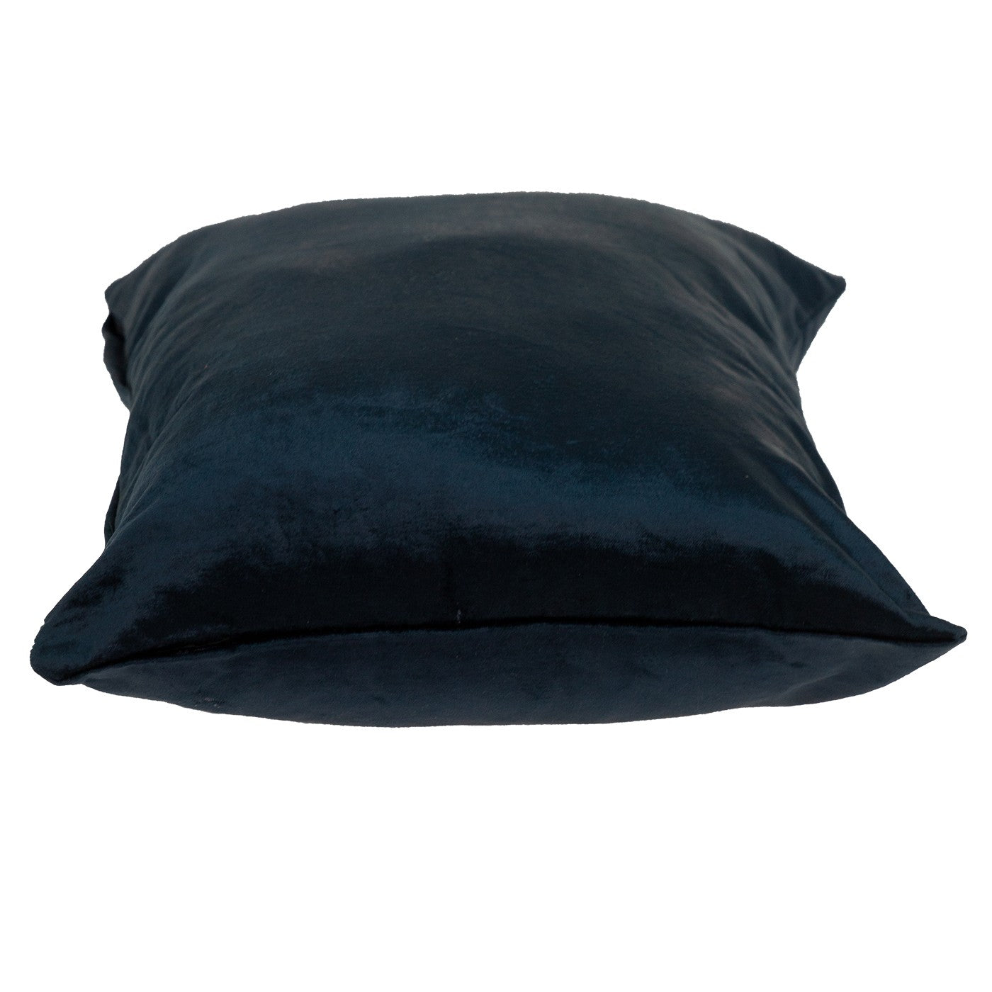 Inky Blue Velvet Lumbar Throw Pillow