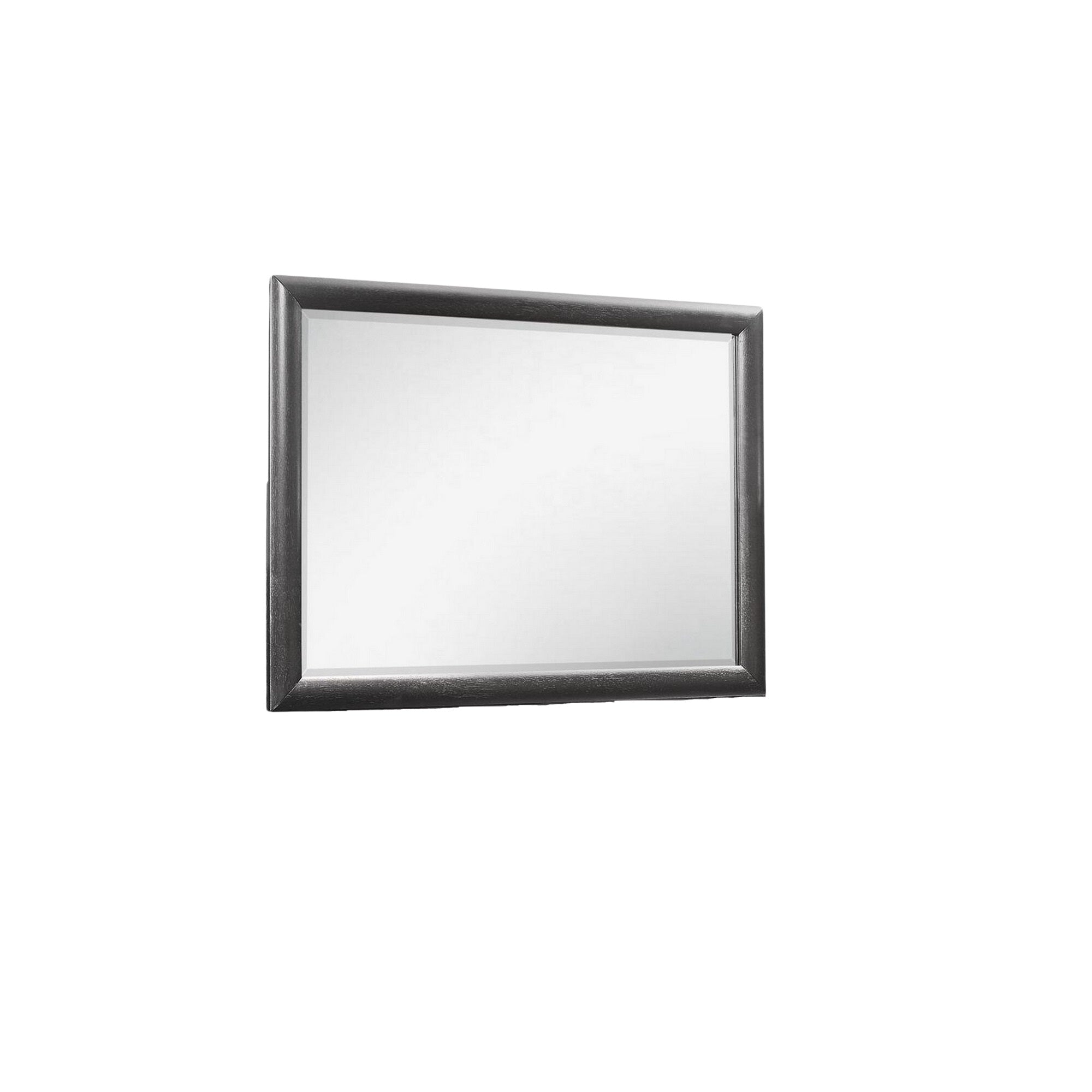 35" Gray Wood Framed Mirror