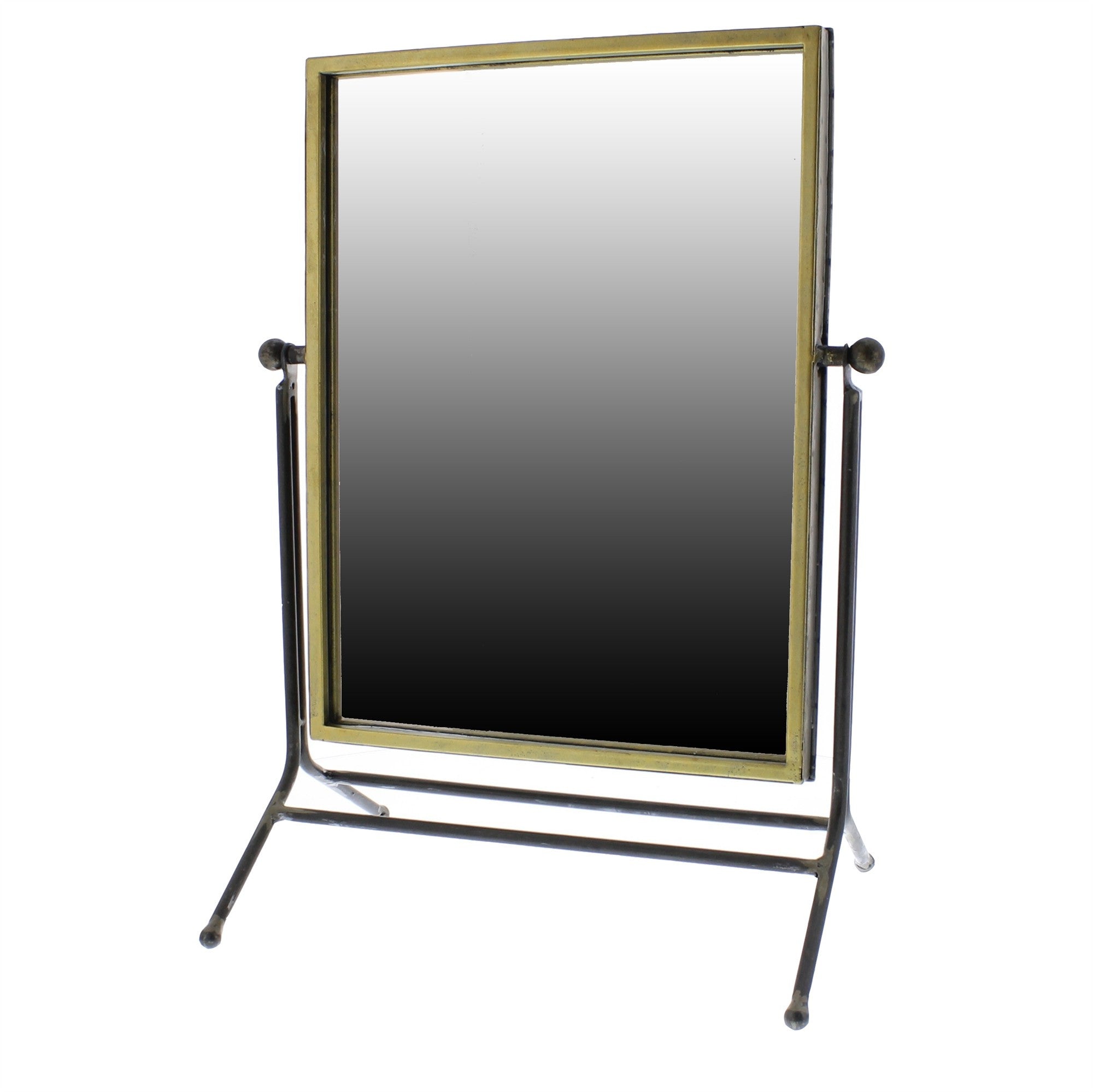 18" Black Framed Makeup Shaving Tabletop Mirror