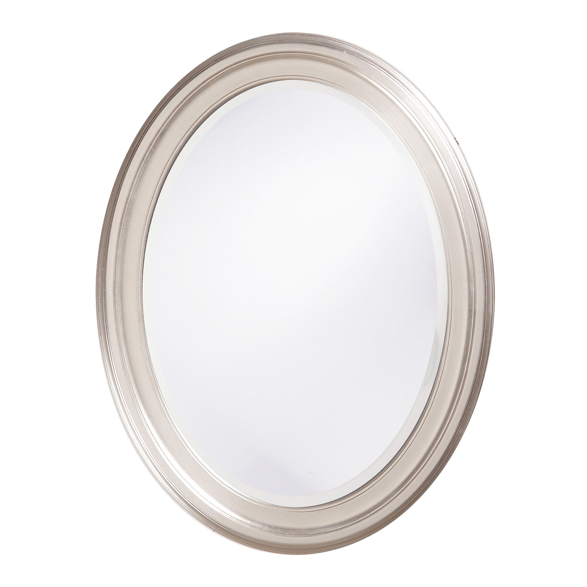 33" Silver Oval Framed Accent Mirror