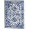 4' X 6' Navy Blue Geometric Dhurrie Area Rug