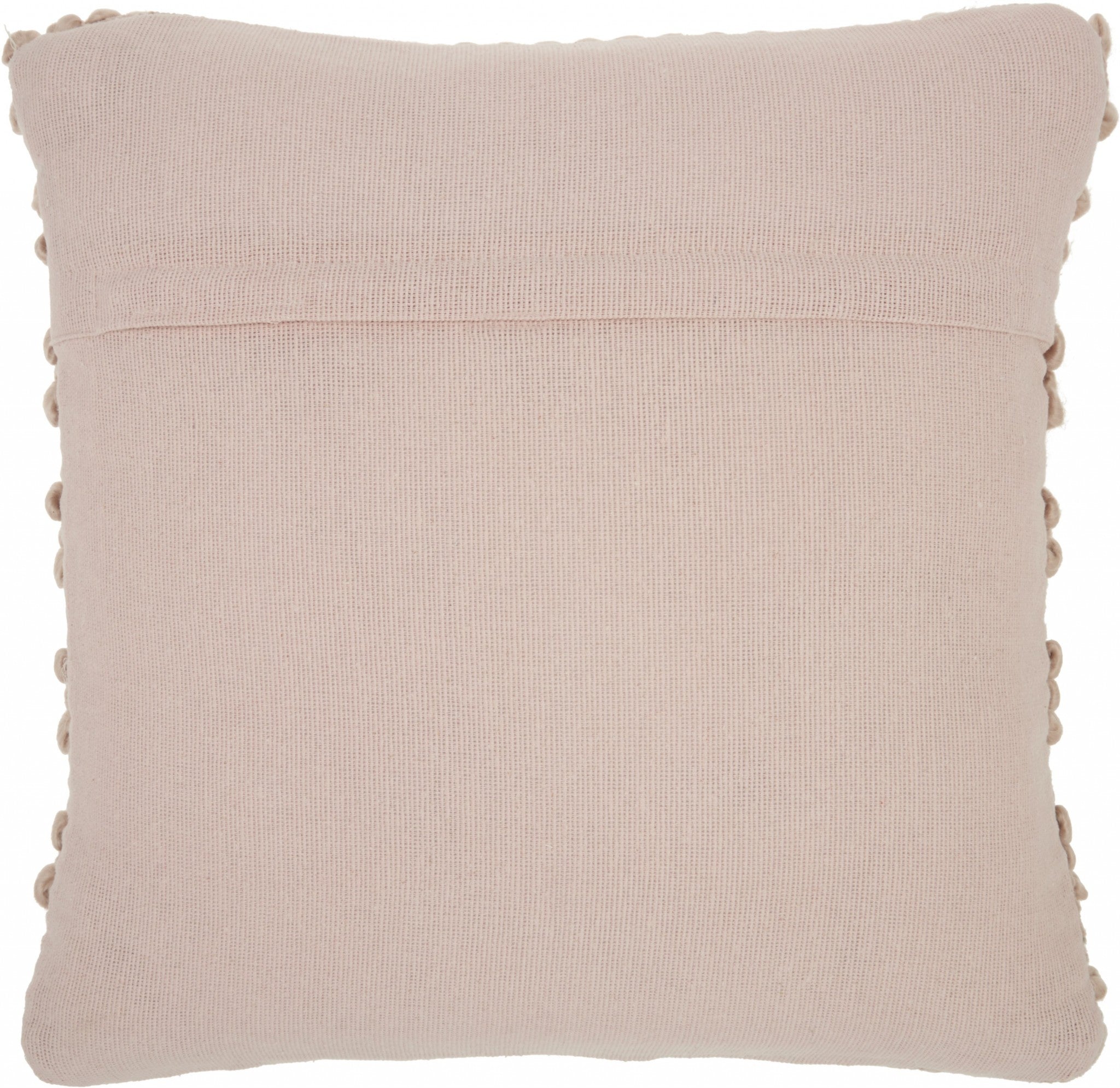 Xl Rose Pink Pom-Pom Detailed Throw Pillow