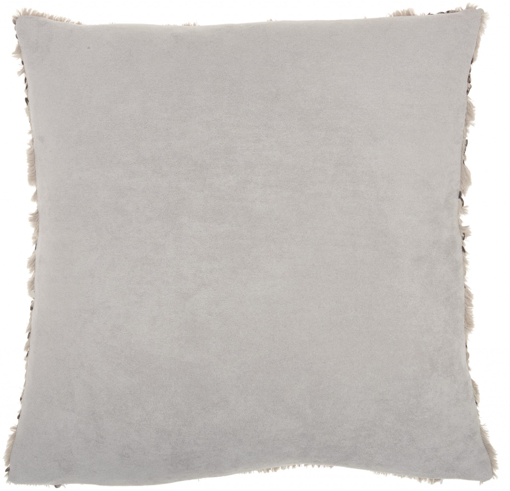 Sequined Grey Accent Throw Pillow