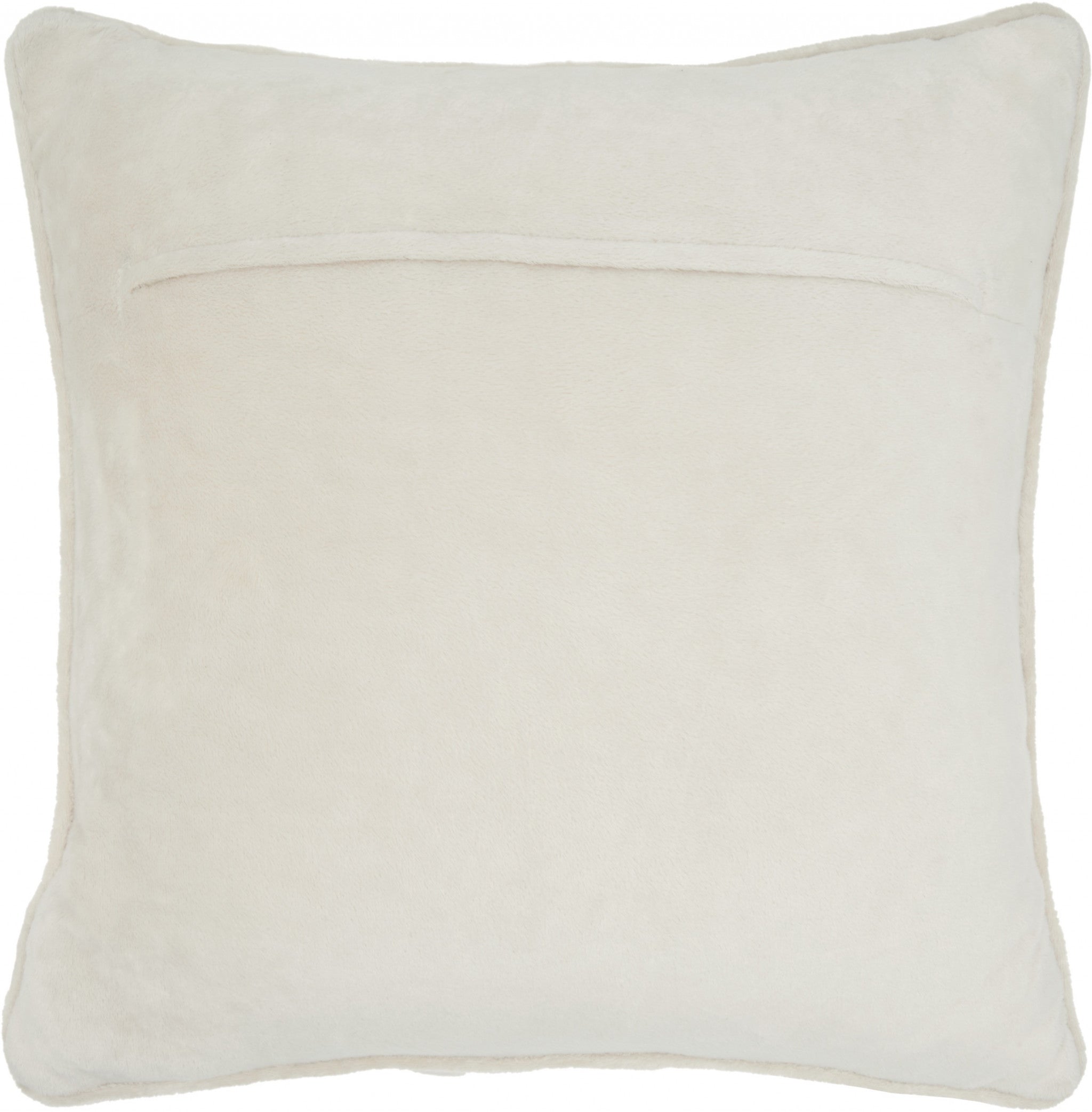 20" Ivory With Bling Quilted Velvet Throw Pillow