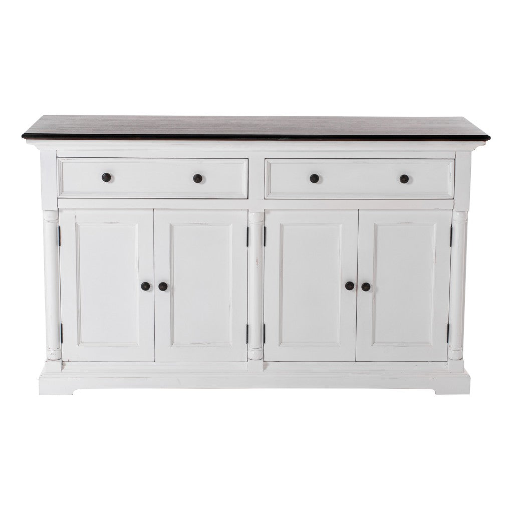 Modern Farm Brown And White Two Door Buffet Server