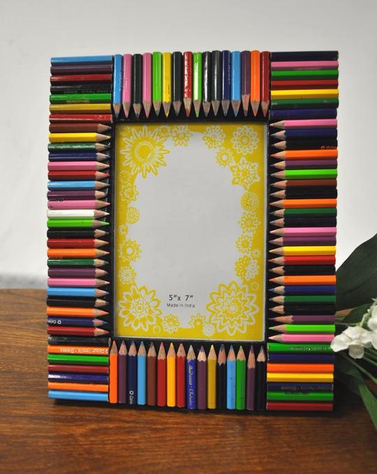 5" X 7" Colorful Pencil Bordered Photo Frame