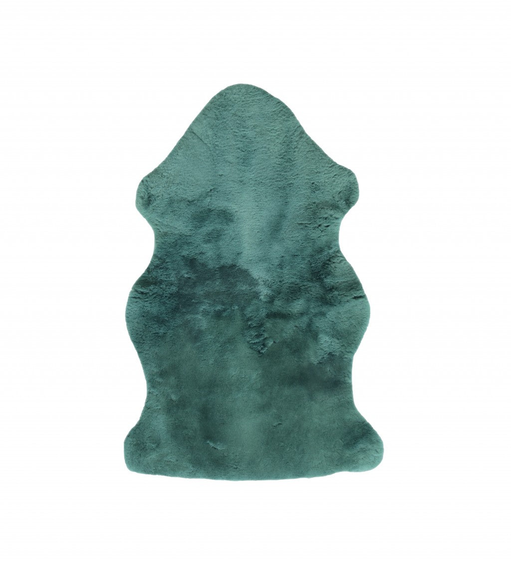 Emerald Faux Fur Solid Color Plush Throw