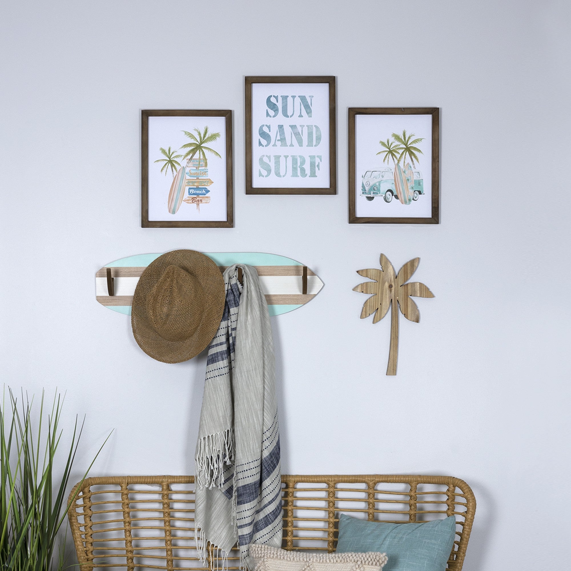 Set Of Three Beach Themed Wall Art