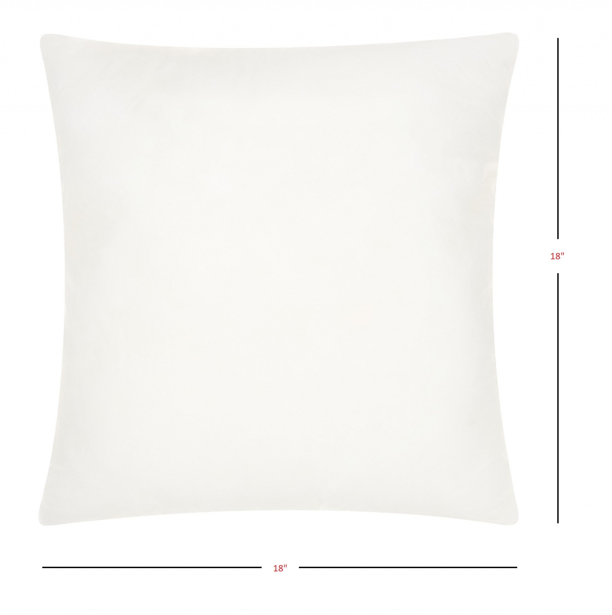 18" X 18" Choice White Square Pillow Insert