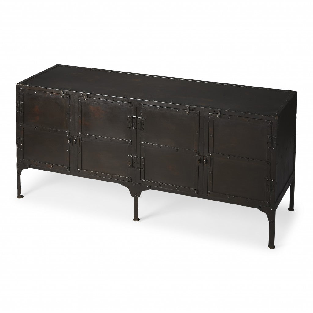 62" Black Iron Sideboard