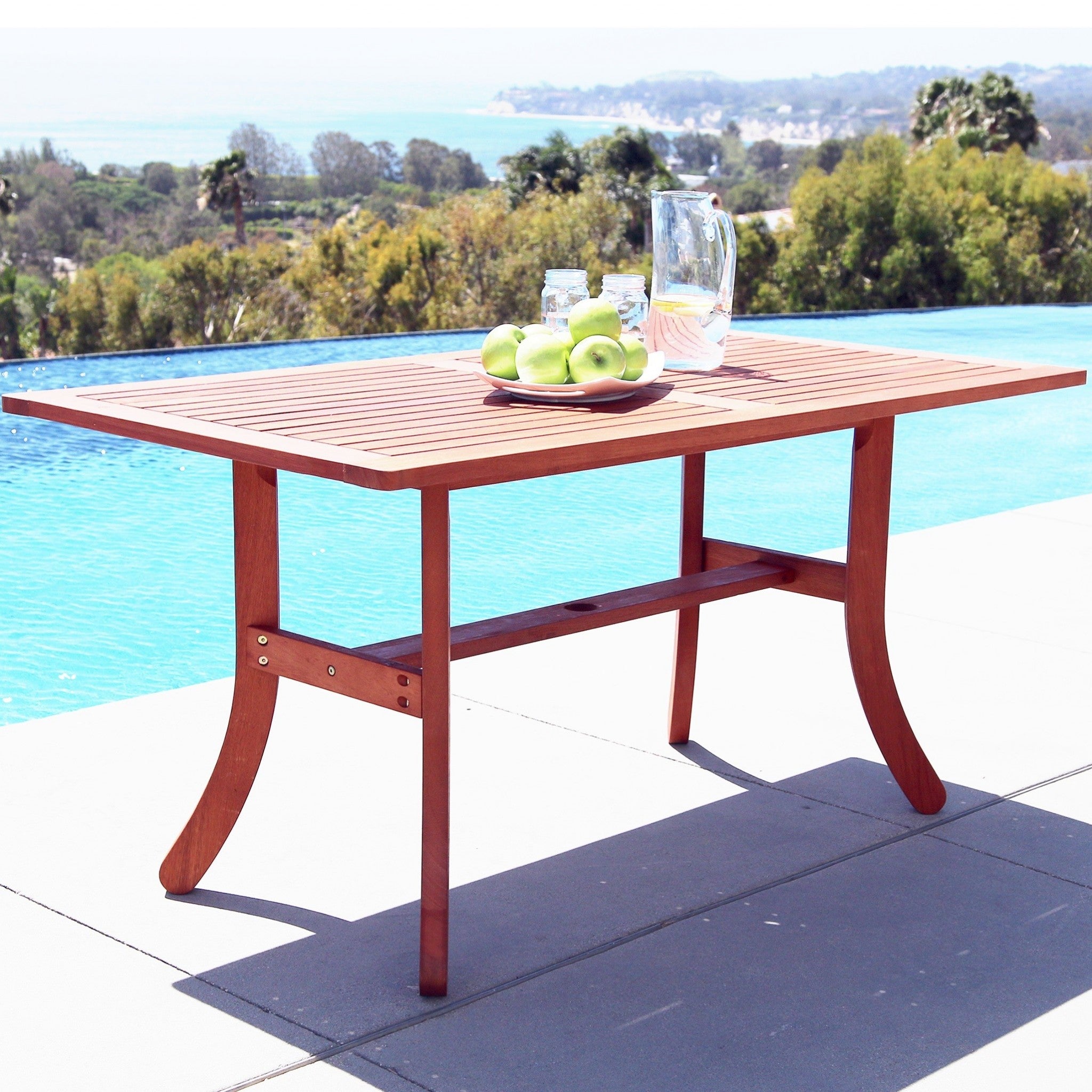 Sienna Brown Dining Table With Curved Legs