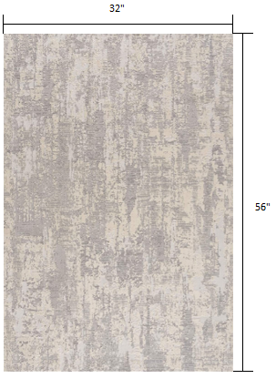 4’ X 6’ Gray Metro Modern Abstract Area Rug