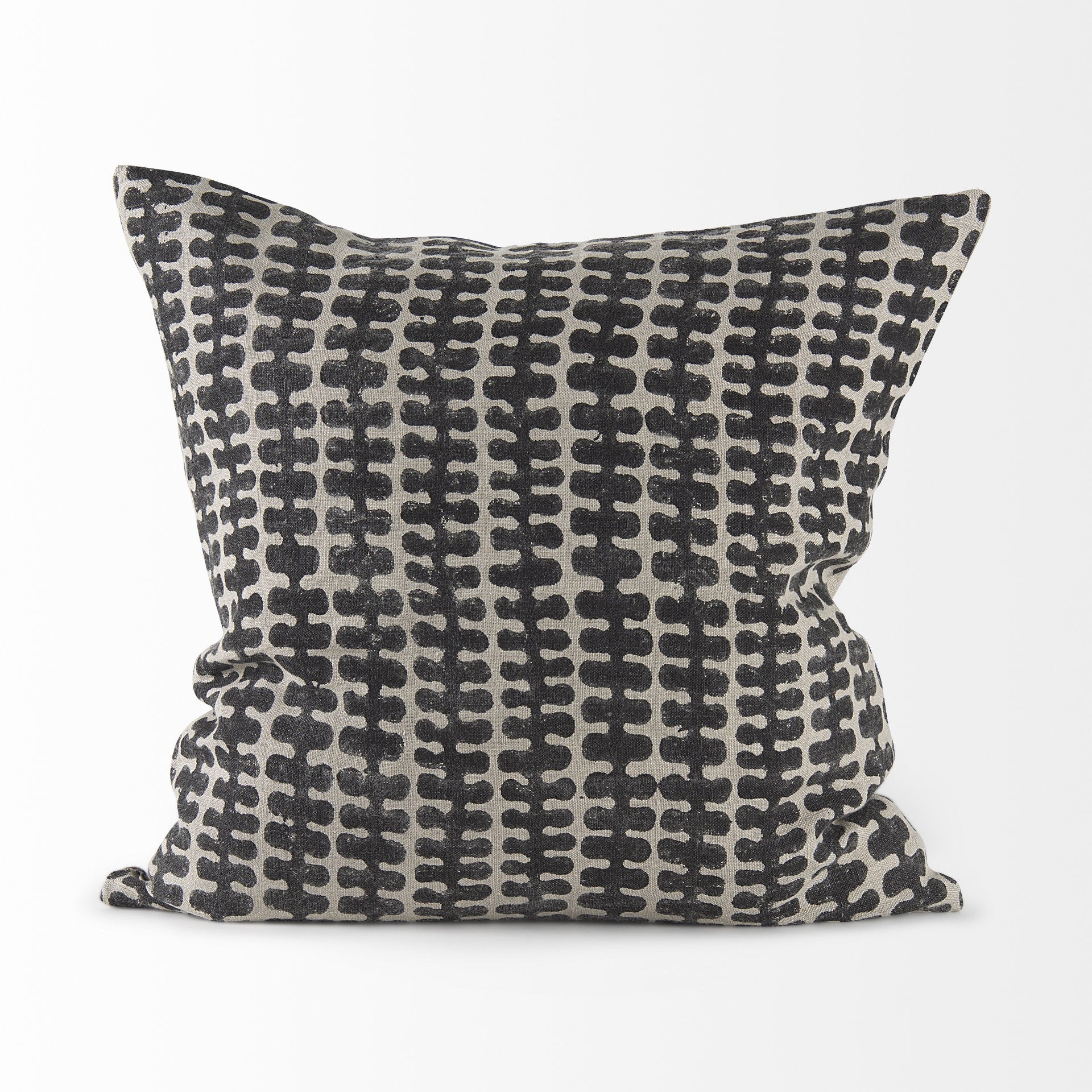 Light Gray And Black Throw Pillow Cover