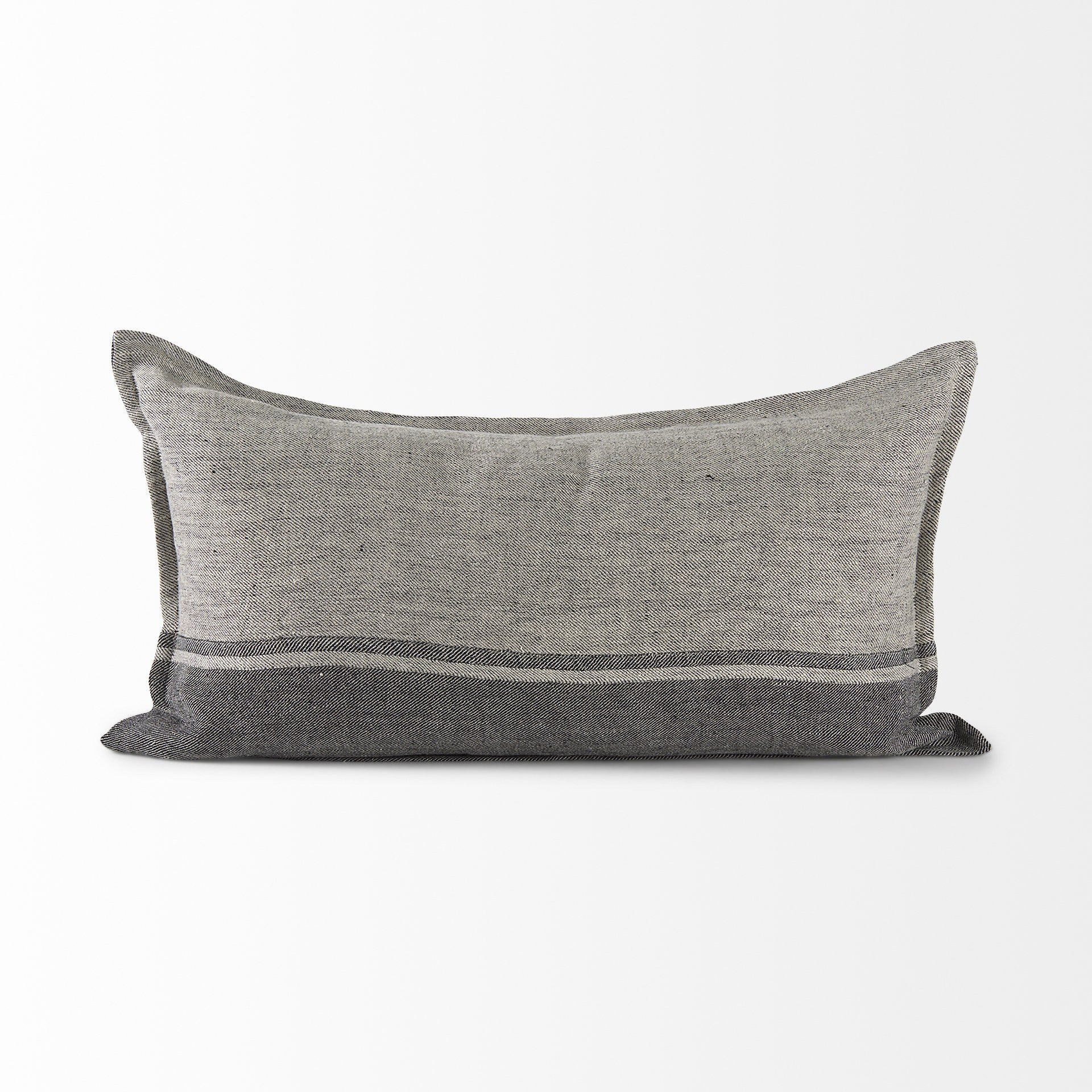 Light And Dark Gray Lumbar Throw Pillow Cover