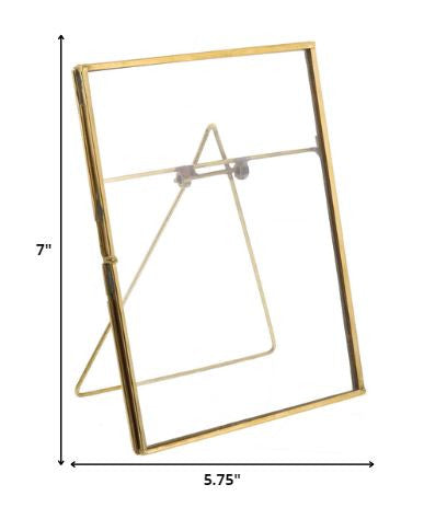 5" x 7" Gold Metal Tabletop Picture Frame