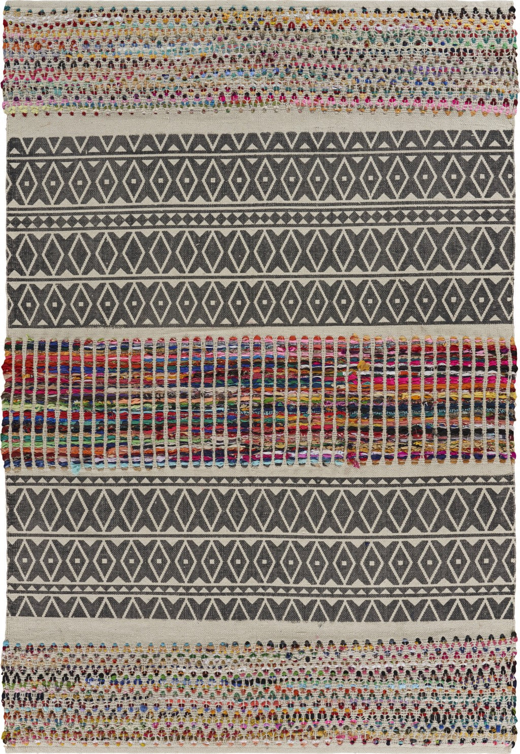 3’ x 5’ Colorful Traditional Chindi Area Rug