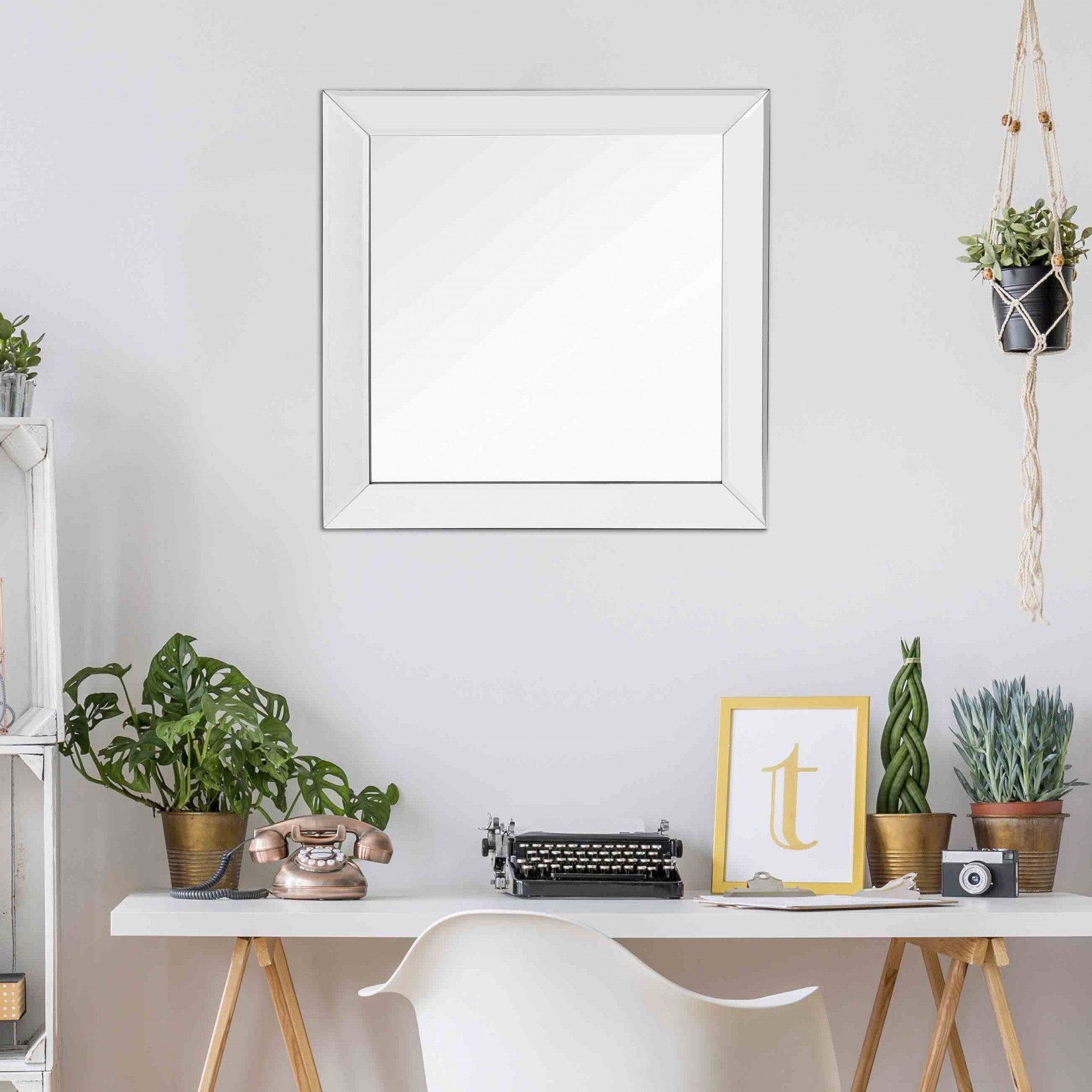 Clear Square Accent Glass Mirror