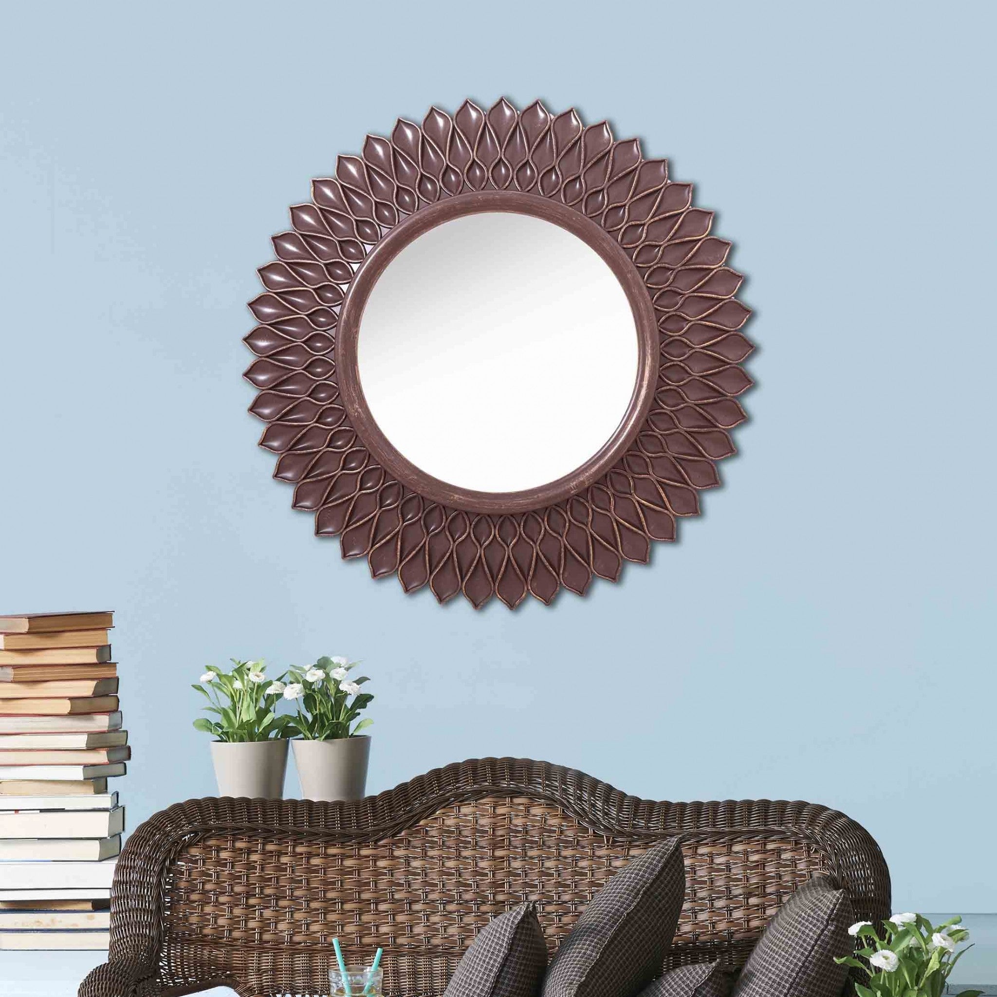 Bronze Round Accent Mirror