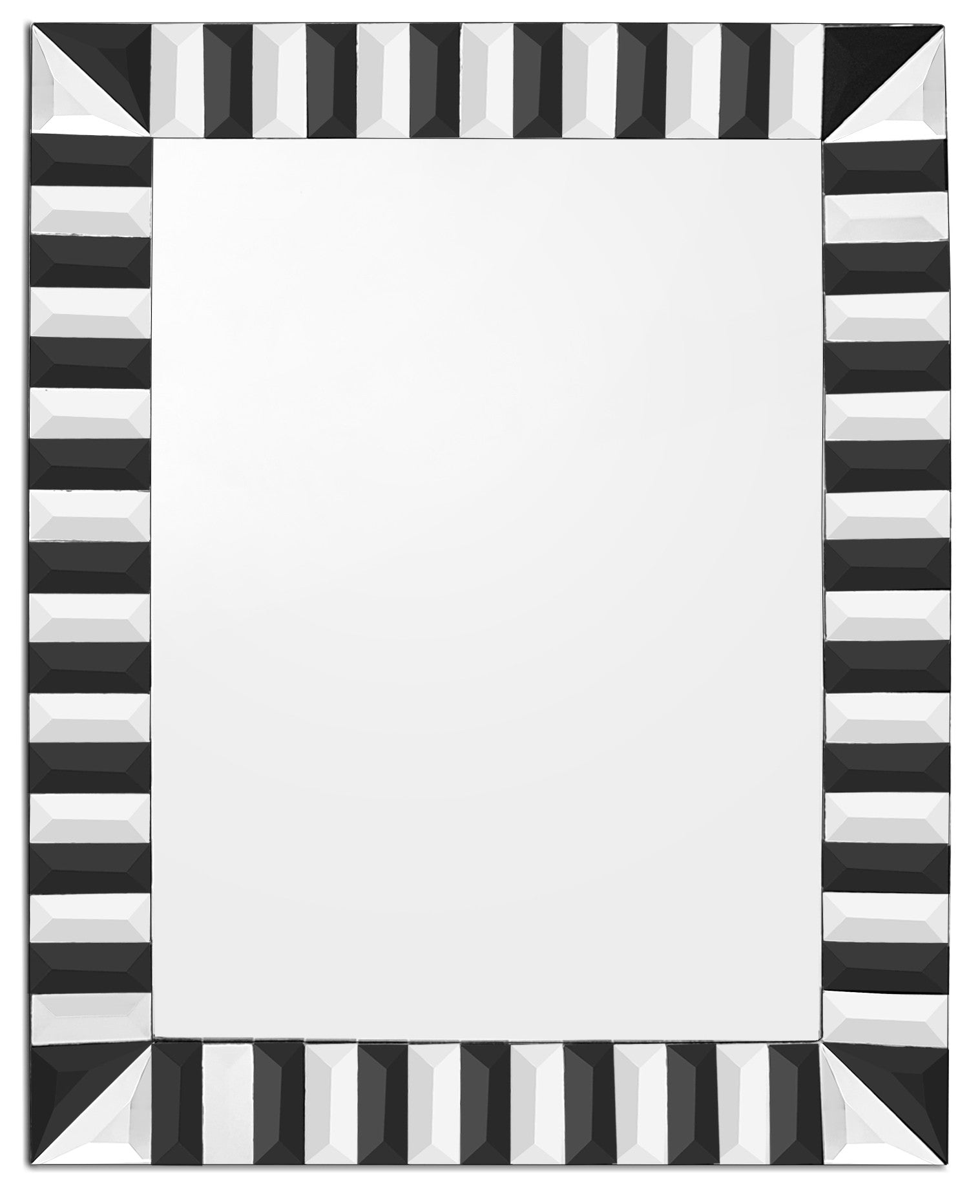 Black Rectangle Accent Glass Mirror