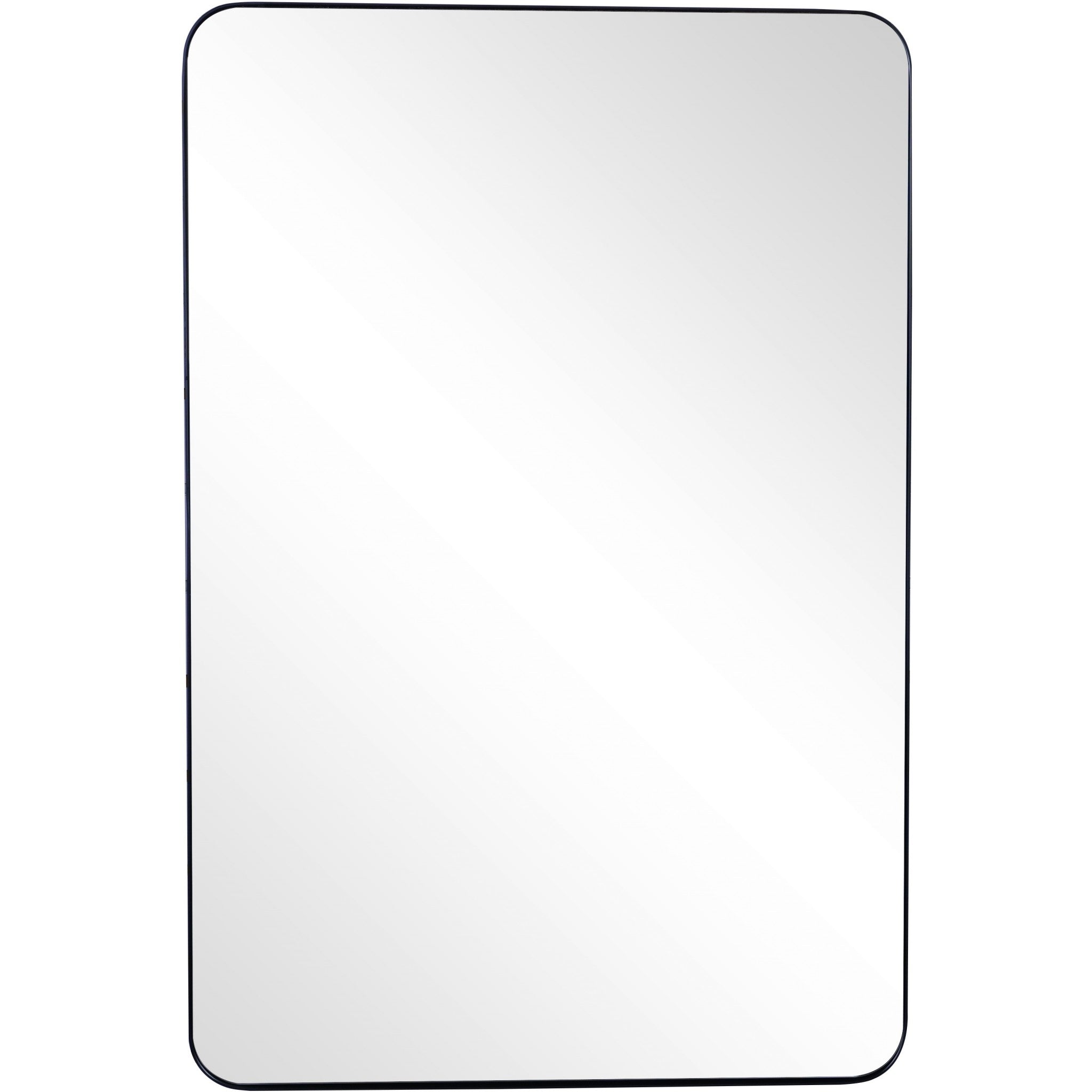 42" Black Metal Framed Accent Mirror