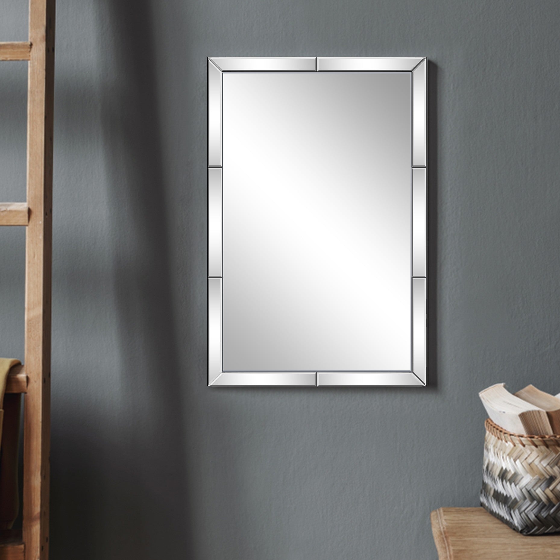 Clear Rectangle Accent Glass Mirror