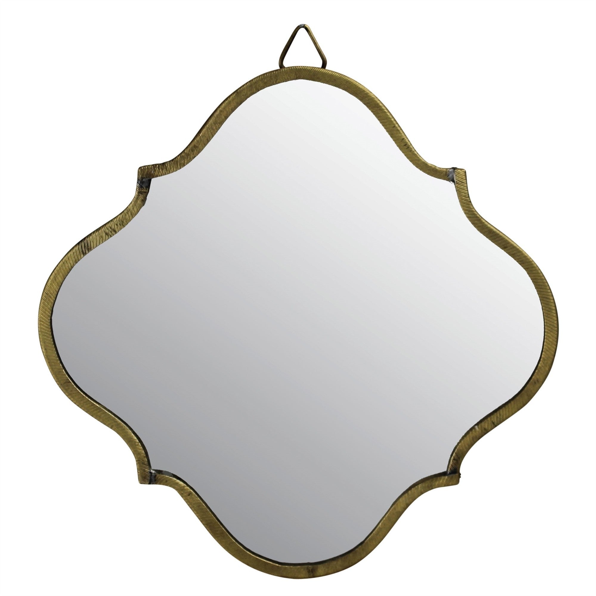 9" Gold Novelty Accent Metal Framed Mirror