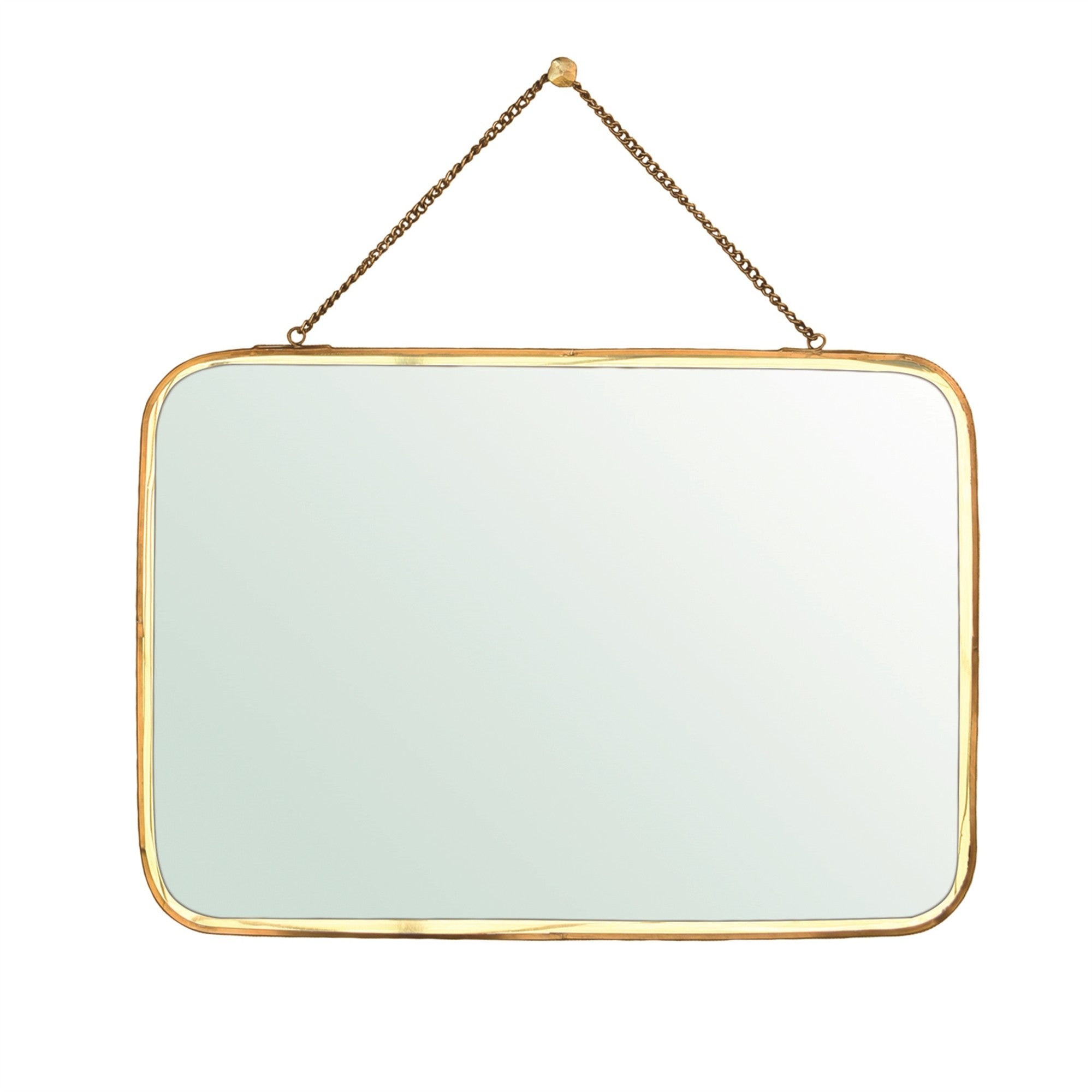 Gold Metal Horizontal Wall Mirror