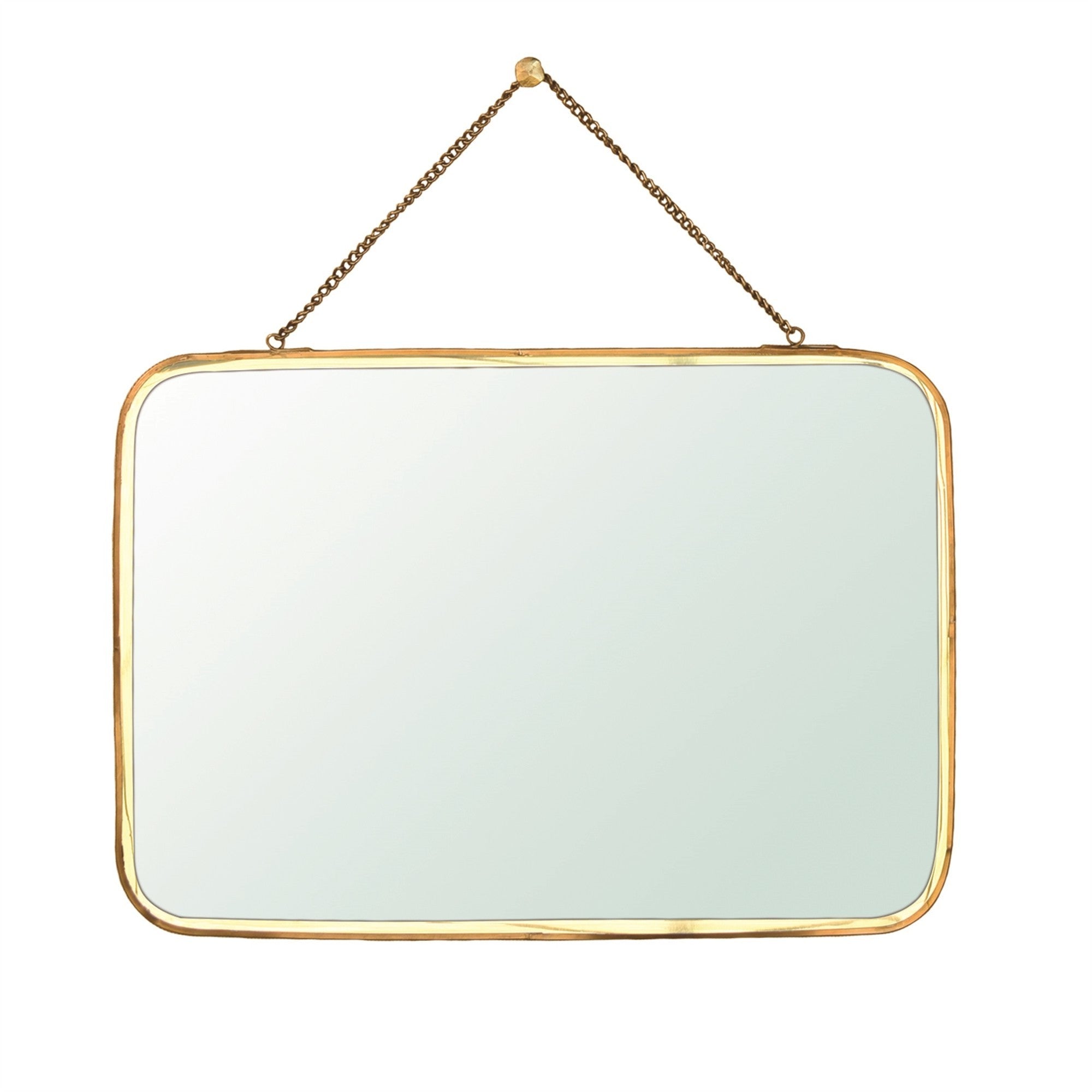 Gold Metal Horizontal Wall Mirror