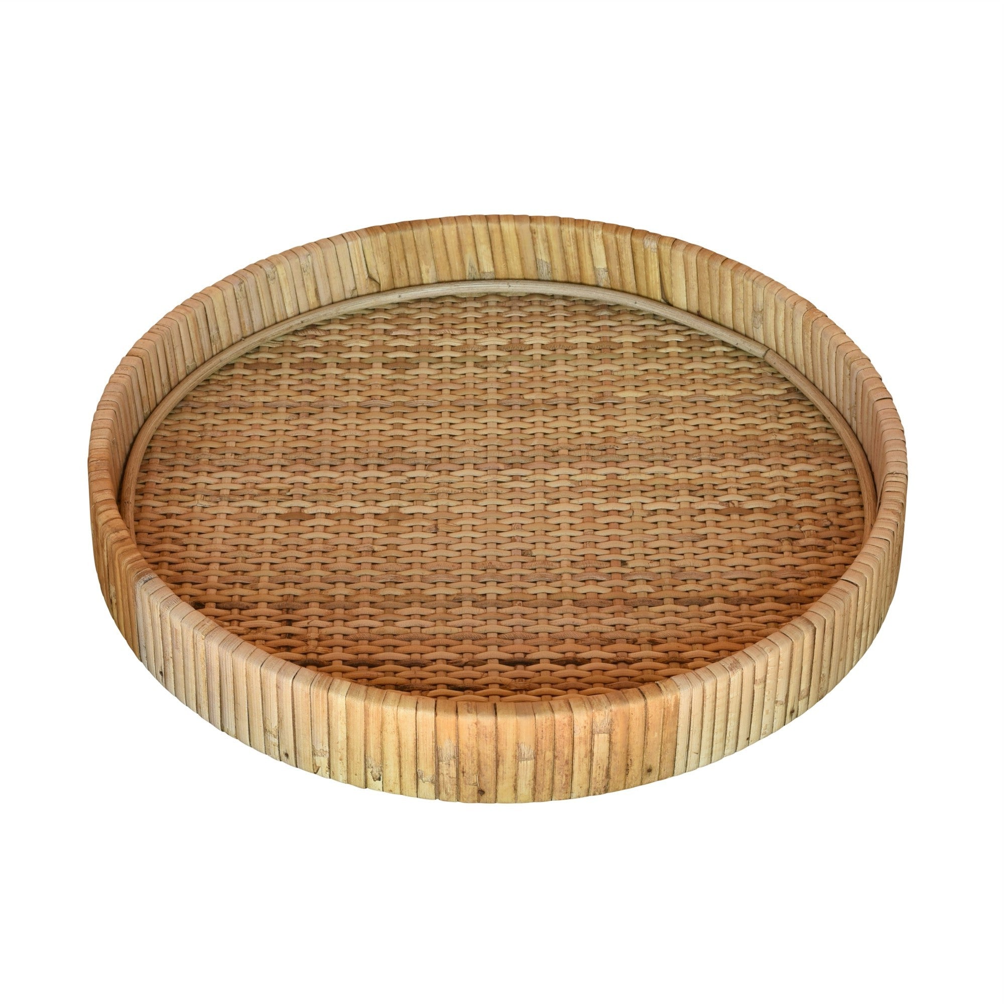 Braided Bamboo Round Tray