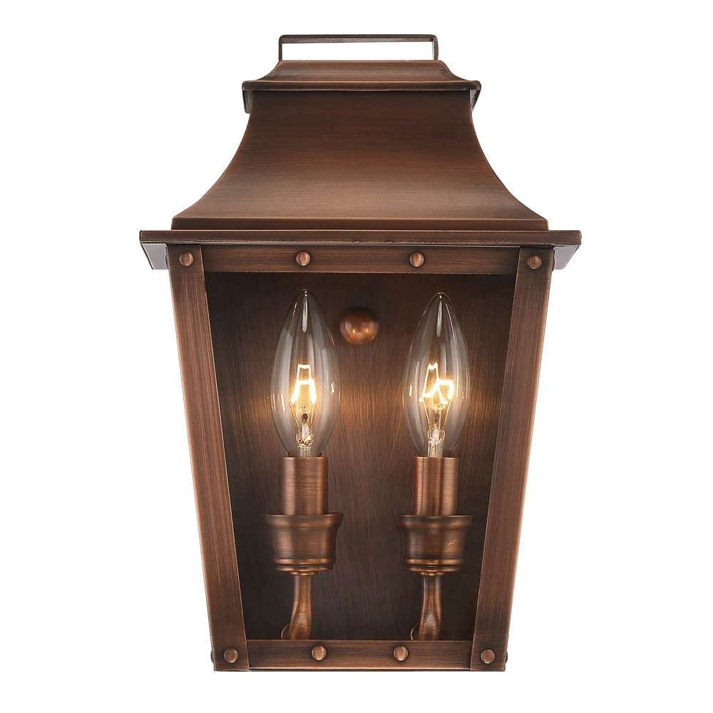 Coventry 2-Light Copper Patina Pocket Wall Light