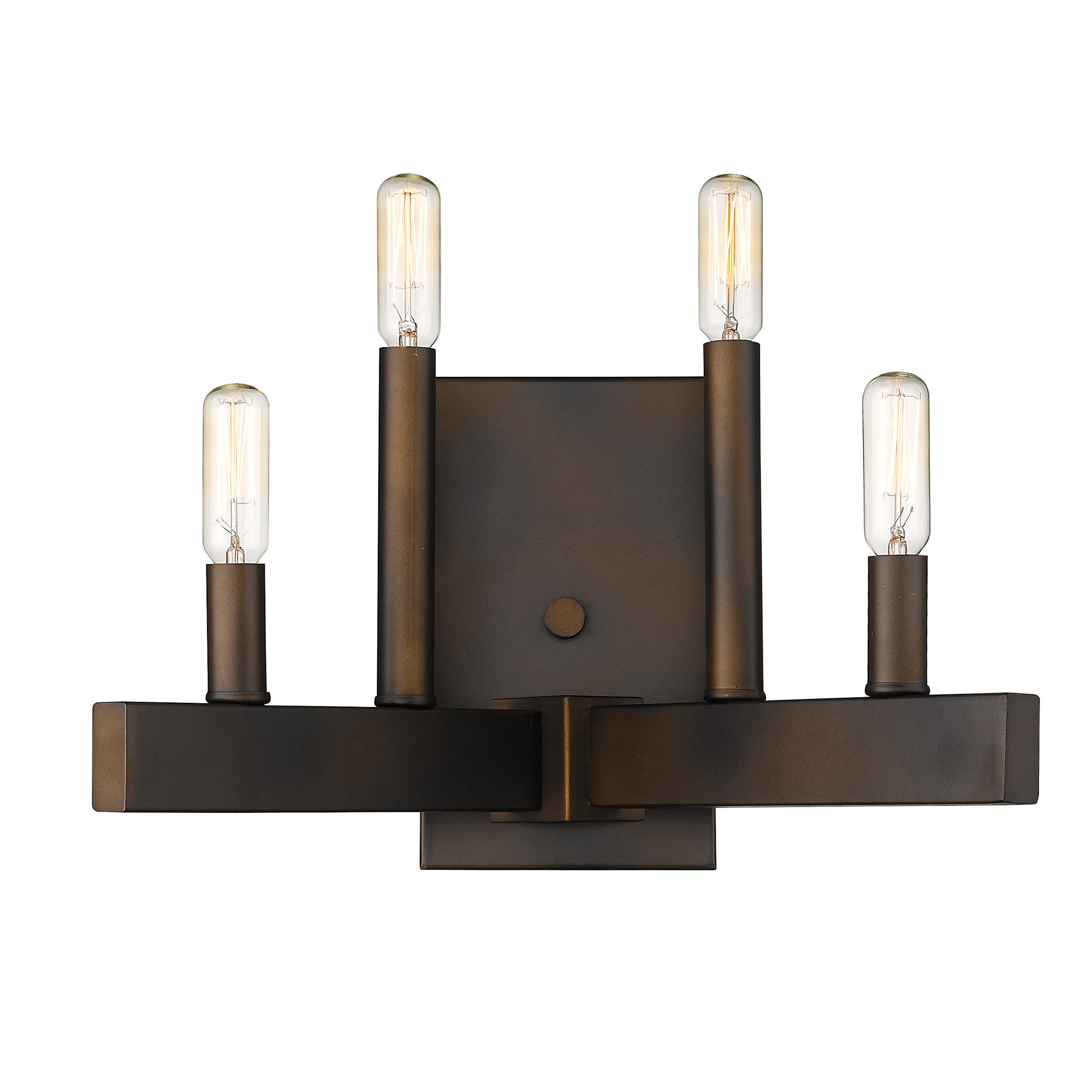 Four Light Bronze Metal Vintage Wall Sconce