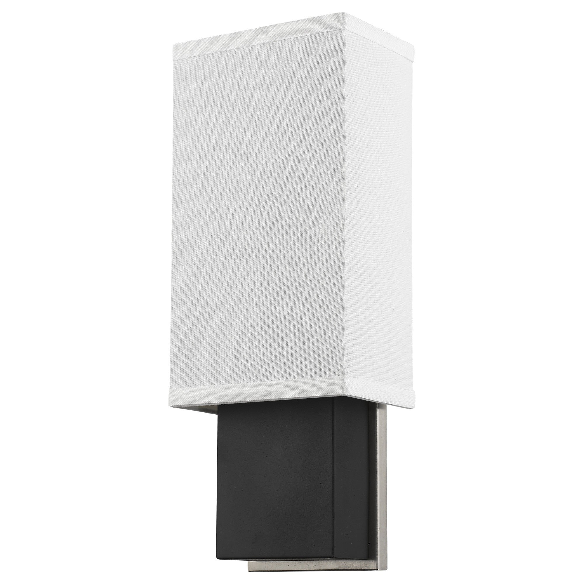 Rectangular Wall Sconce with Linen Fabric Shade