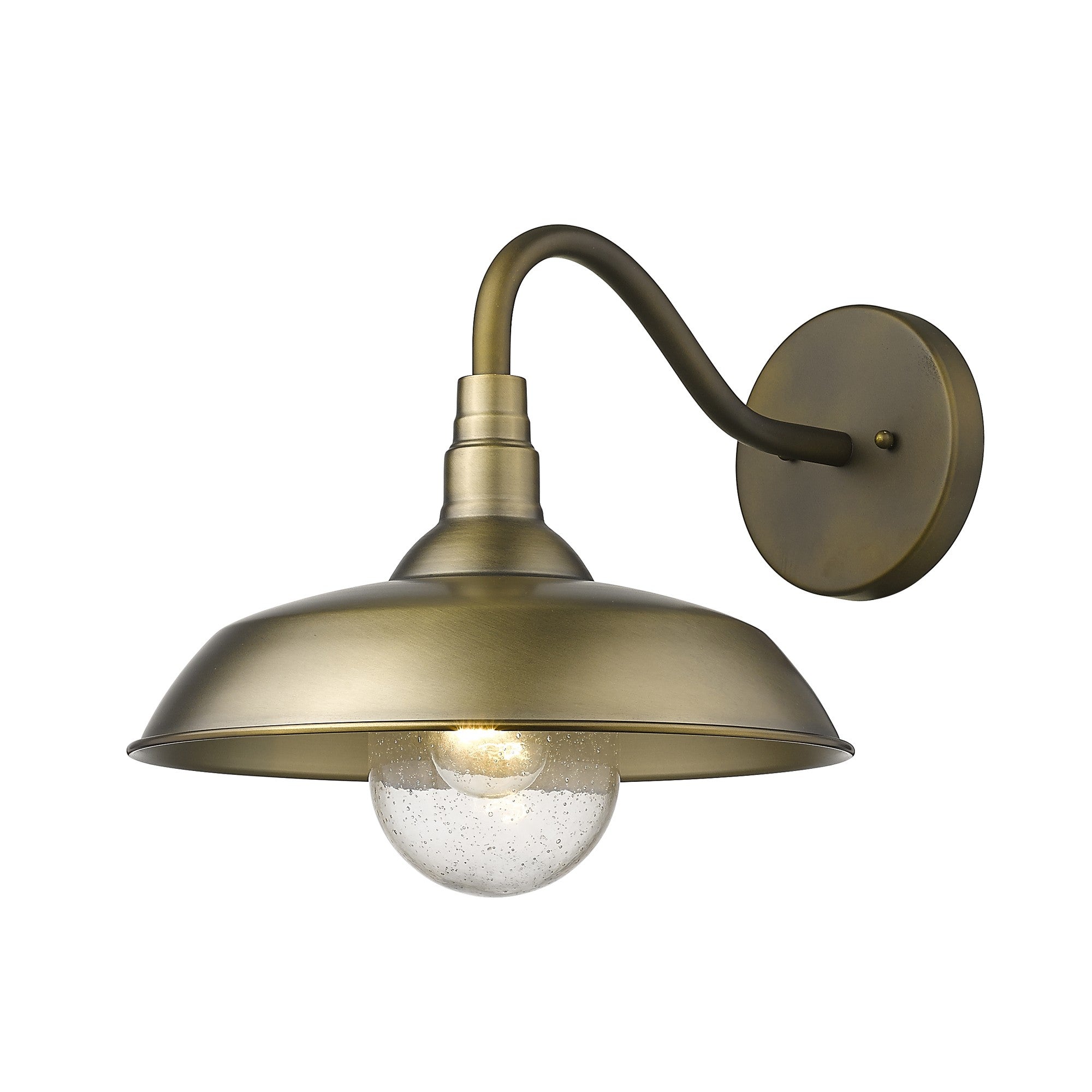 Burry 1-Light Antique Brass Wall Light