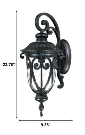 Naples 1-Light Marbelized Mahogany Wall Light