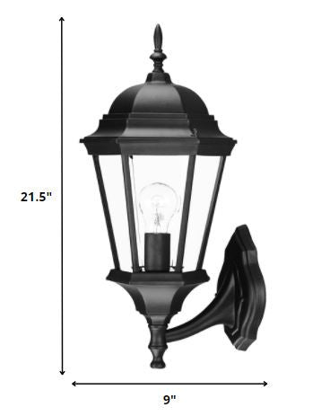 Matte Black Swing Arm Lantern Wall Light