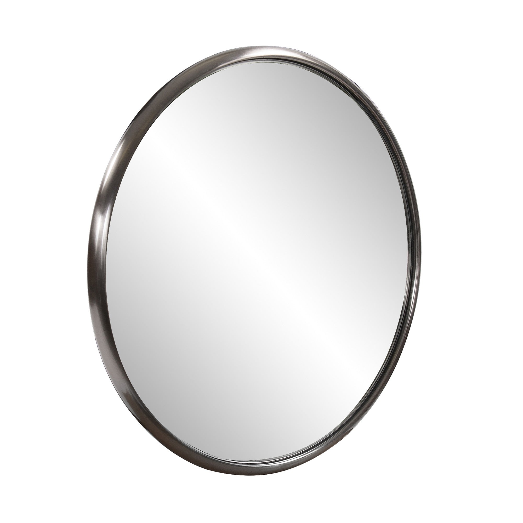 20" Brushed Titanium Round Wall Mirror